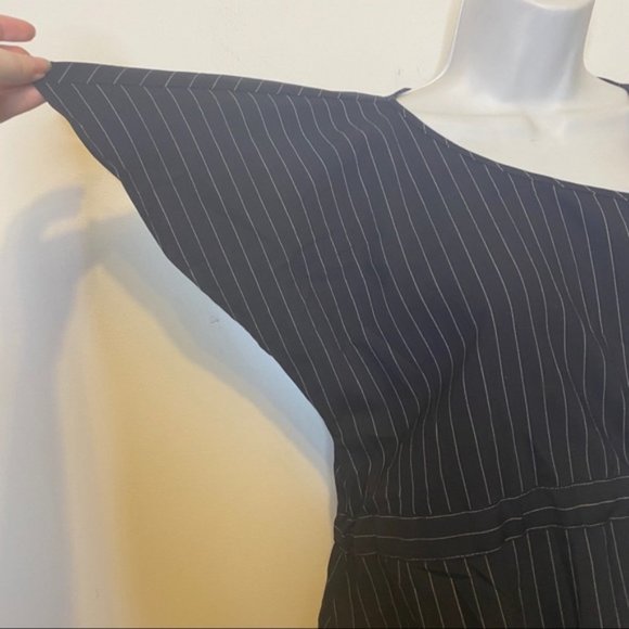 Marissa Webb Lorie Pinstripe Wool Wrap Blouse Size XS - Picture 8 of 16